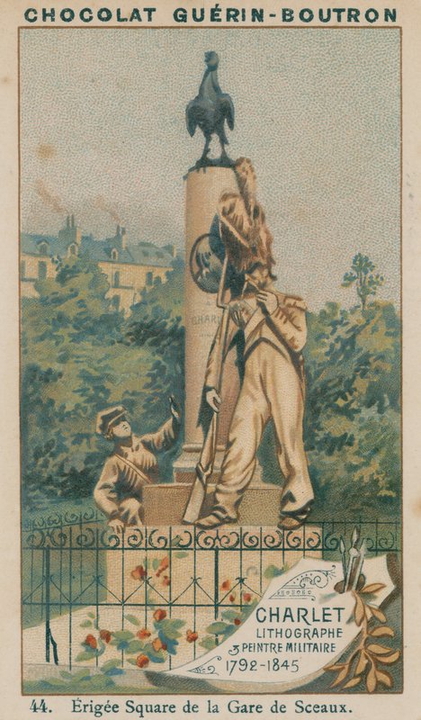 Charlet, litograf a vojenský malíř, 1792-1845, Erigee Square de la Gare de Sceaux od French School