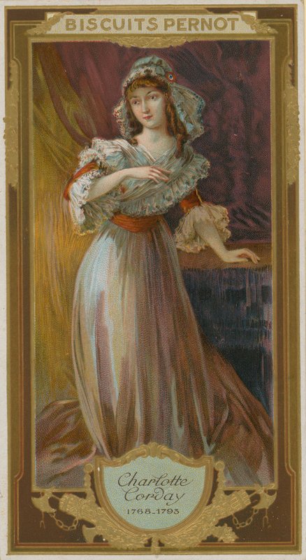 Charlotte Cordayová, vražedkyně vůdce francouzských revolučních jakobínů Jean-Paul Marat od French School