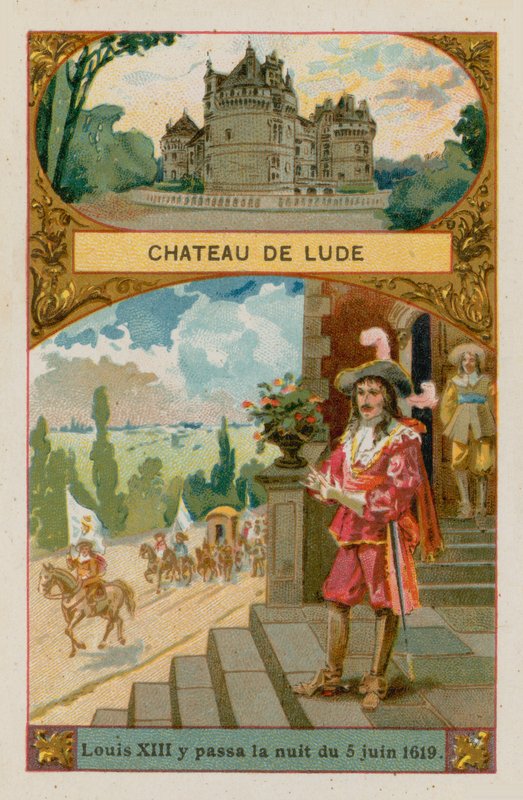 Chateau de Lude, kde strávil noc v červnu 1619 Ludvík XIII. (1601-1643) od French School