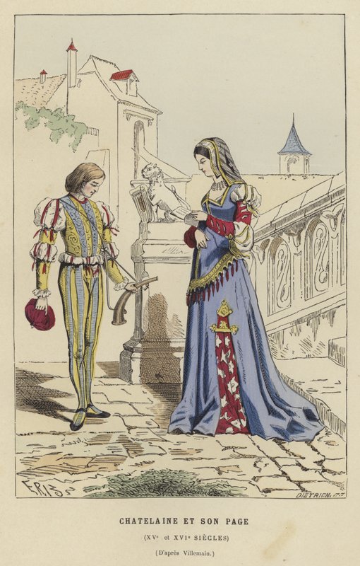 Chatelaine a její páže, 15. nebo 16. století od French School