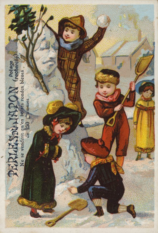 Děti staví sněhuláka, Perles Du Japon od French School