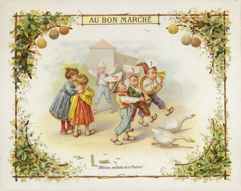 Děti hrající na nástroje od French School
