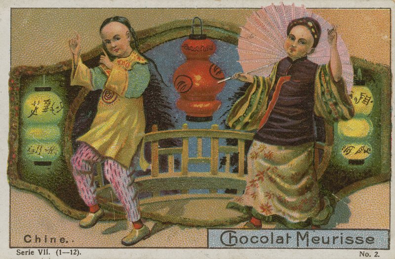 Čína, vizitka pro Chocolat Meurisse od French School