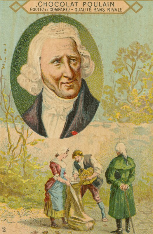 Obchodní karta Chocolat Poulain, Antoine-Augustin Parmentier od French School