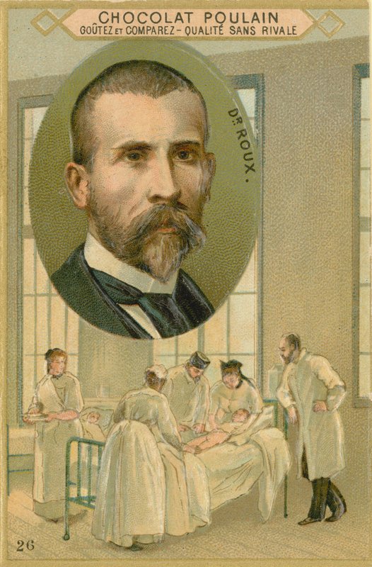 Obchodní karta Chocolate Poulain, Pierre Paul Emile Roux od French School
