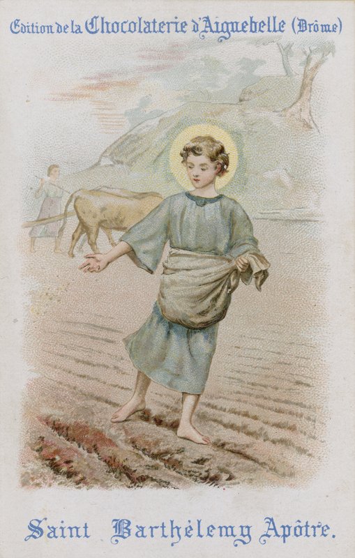 Čokoláda z obchodní karty Aiguebelle (chromolitho) od French School