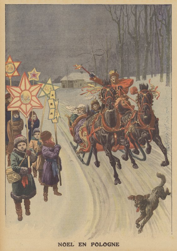 Vánoce v Polsku (barva lito) od French School