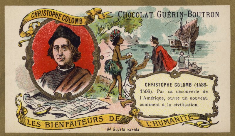 Christopher Columbus, janovský průzkumník (chromolitho) od French School