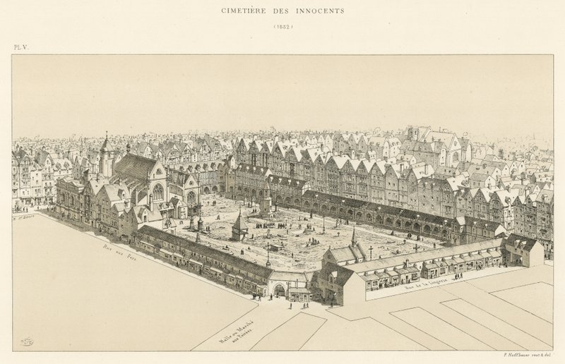 Hřbitov nevinných, 1552 od French School