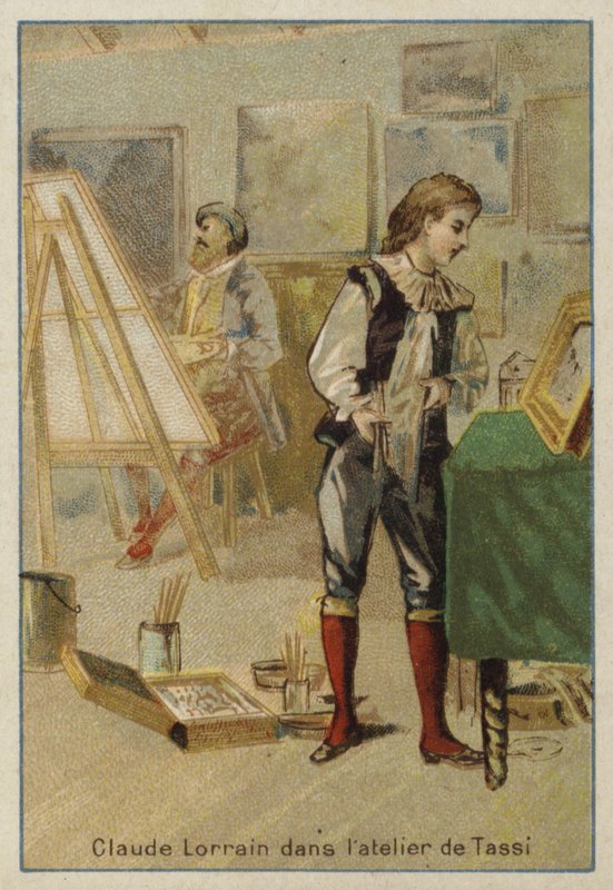 Claude Lorrain, francouzský malíř, v ateliéru Agostina Tassiho, Řím od French School