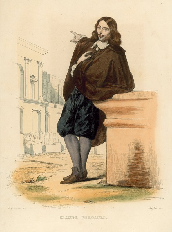 Claude Perrault (barevná rytina) od French School