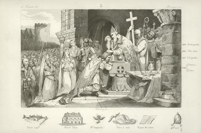 Clovis I., merovejský král Franků od French School