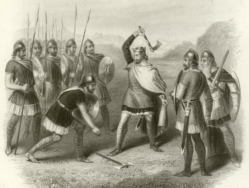 Clovis a jeho vzpurný voják, 487 od French School