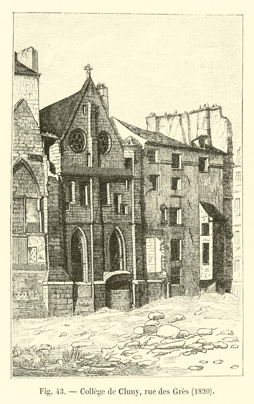 College of Cluny, rue des Gres, 1820 od French School