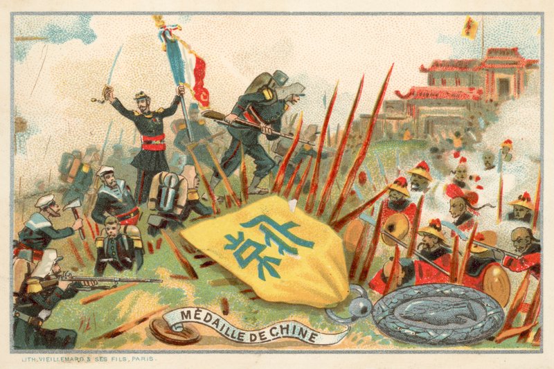 Pamětní medaile expedice do Číny z roku 1860 (chromolitho) od French School