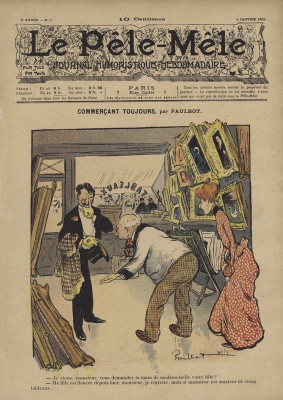 Vždy obchodování. Ilustrace pro Le Pele-Mele od French School