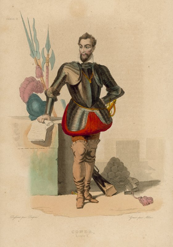 Conde, Louis I (barevná rytina) od French School