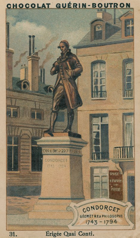 Condorcet, Surveyor & Philosopher, 1743-1794, Erigee Quai Conti od French School