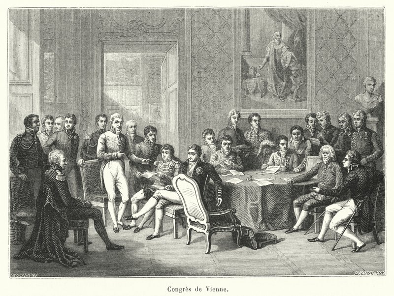 Vídeňský kongres (rytina) od French School