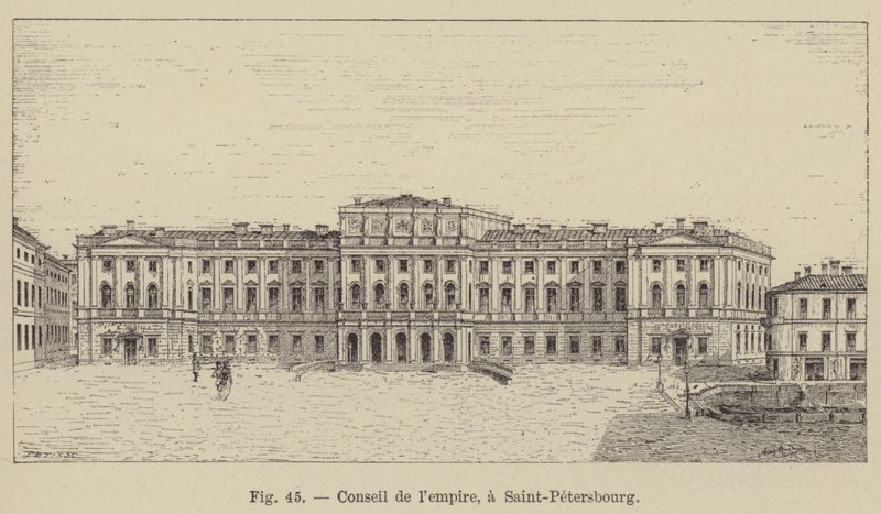 Rada říše, v Saint-Petersburg (rytina) od French School