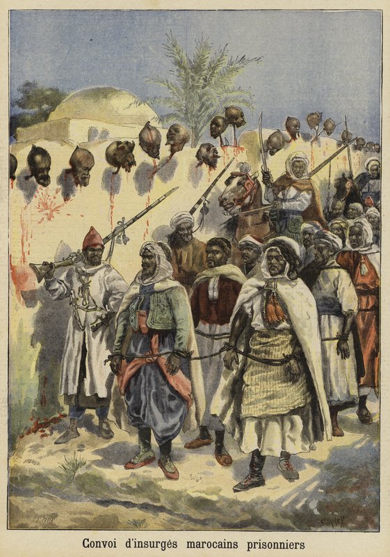 Konvoj zajatých marockých povstalců, 1897 od French School