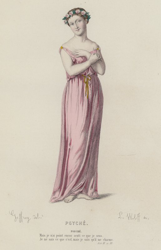 Corneille, Psyche, Act III, Sc III (barevná rytina) od French School