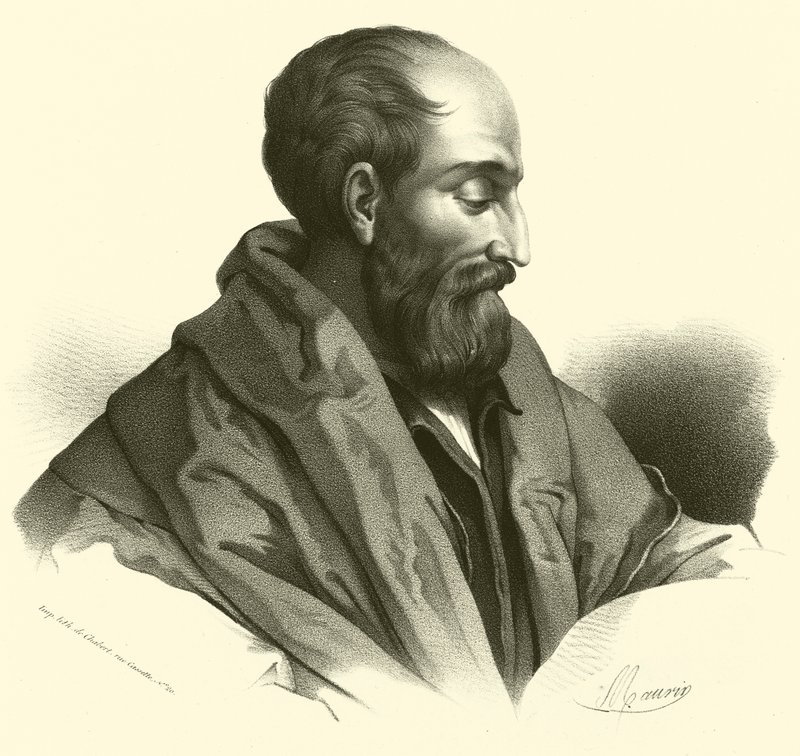 Correggio, portrét (rytina) od French School