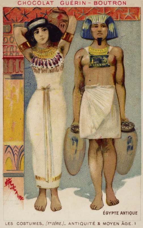 Kostýmy starověkého Egypta od French School