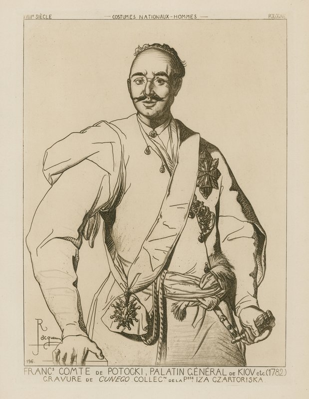 hrabě Potocki, palatinský generál z Kyjeva (1782) od French School