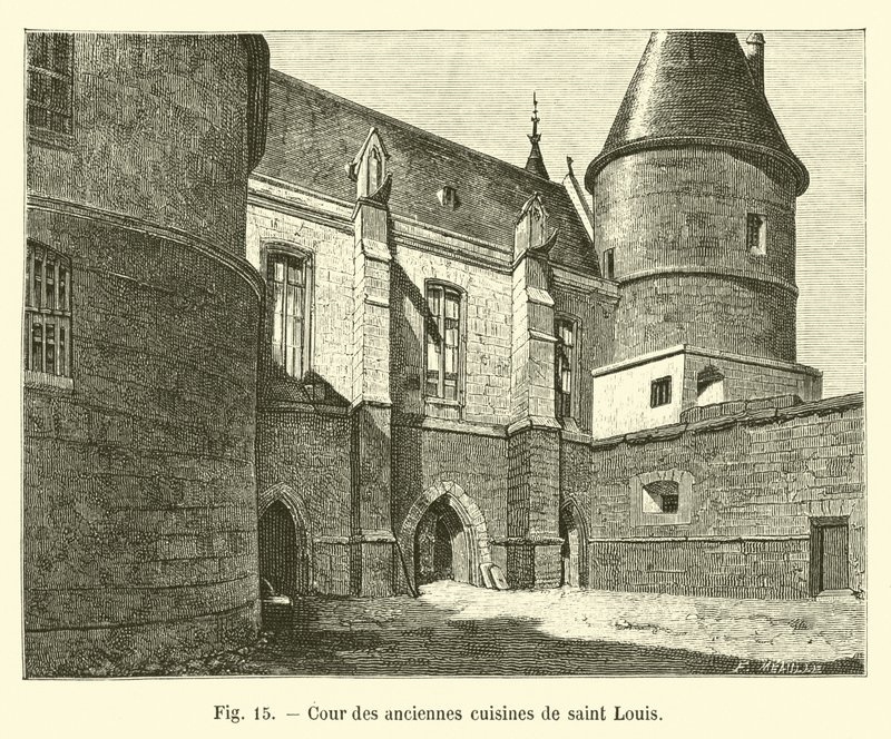 Nádvoří starých kuchyní Saint Louis od French School