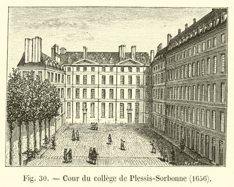 Nádvoří koleje Plessis-Sorbonne, 1656 od French School