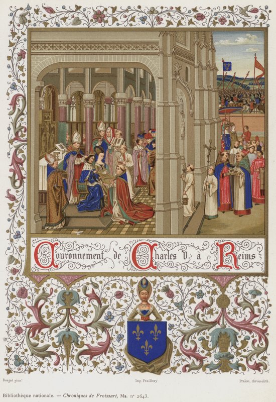 Korunovace Karla V. v Remeši (chromolitho) od French School