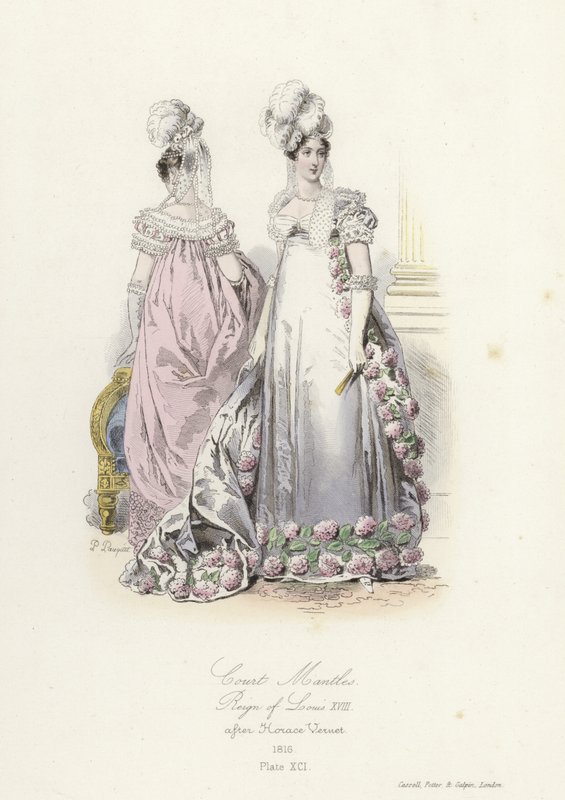 Dvorské pláště, vláda Ludvíka XVIII Francie od French School
