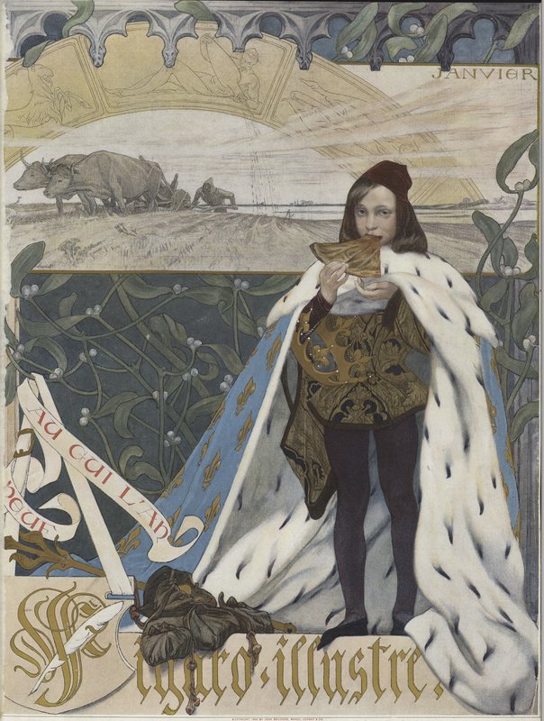 Obálka Figaro Illustre, leden 1898 od French School