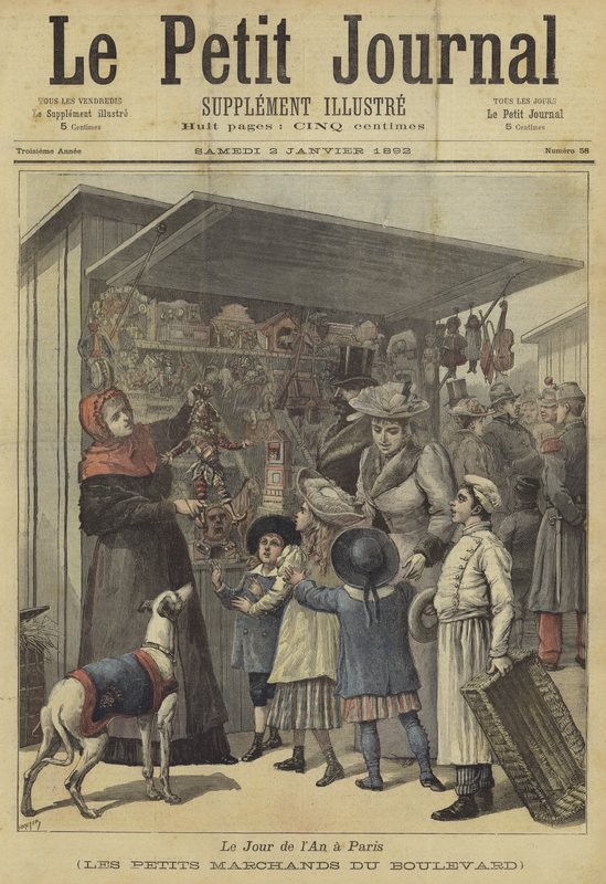 Obálka Le Petit Journal, 2. ledna 1892 od French School