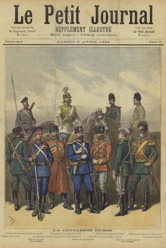 Obálka Le Petit Journal, 9. dubna 1892 od French School
