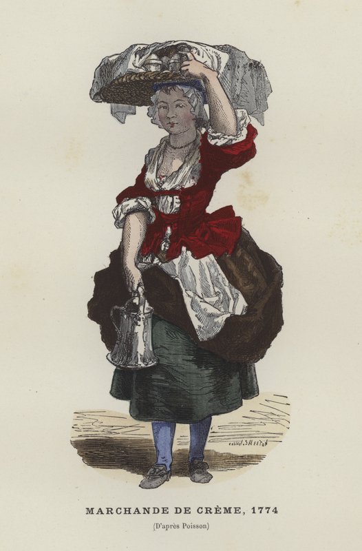 Prodavač smetany, 1744 od French School