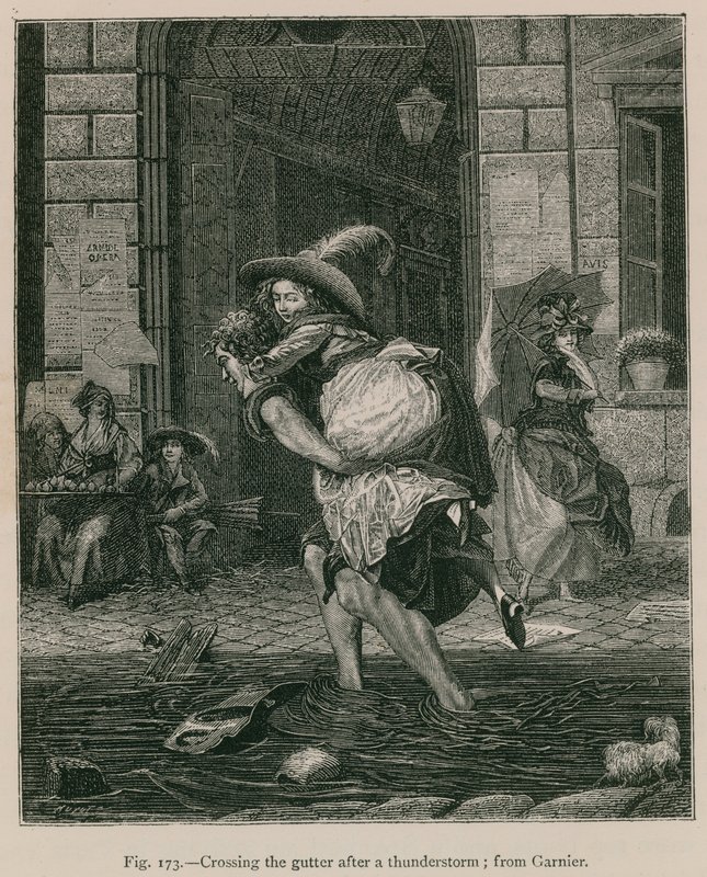 Přechod přes Gutter po bouřce; od Garnier od French School