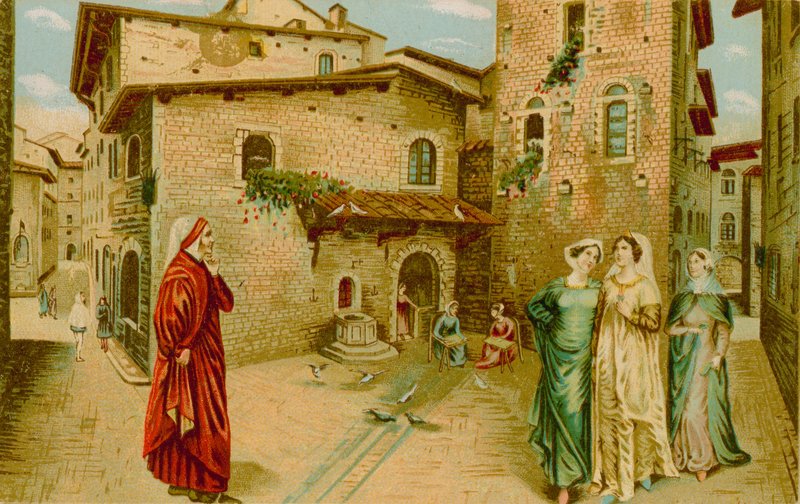 Dante a Beatrice od French School