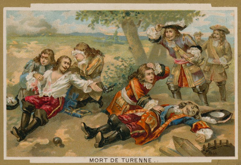 Smrt maršála Turenna v bitvě u Salzbachu, 27. července 1675 od French School