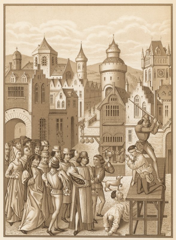 Dekapitace Guillaume de Pommiers od French School