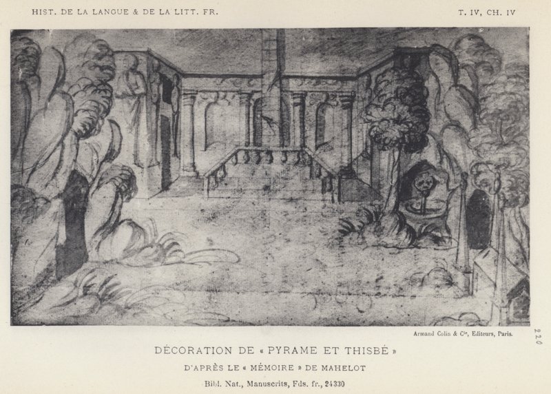 Dekorace Pyramus a Thisbe (litho) od French School