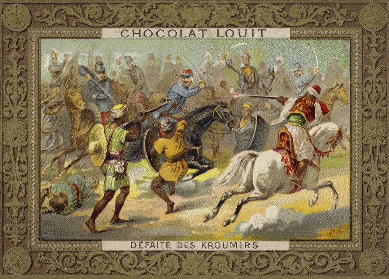 Porážka Kroumirů Francouzi, Tunisko, 1881 od French School
