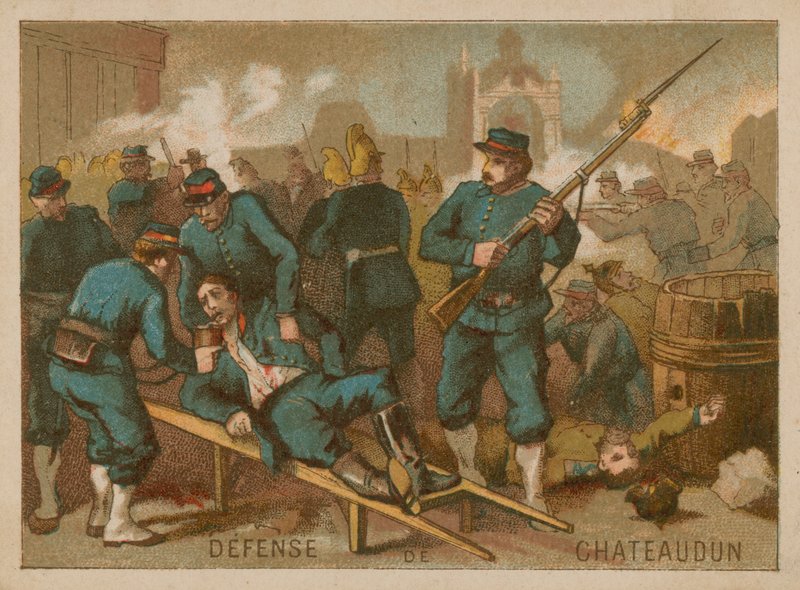 Obrana Chateaudunu v roce 1870 od French School