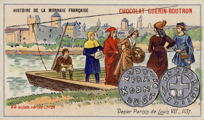 Denár Parisis Ludvíka VII od French School