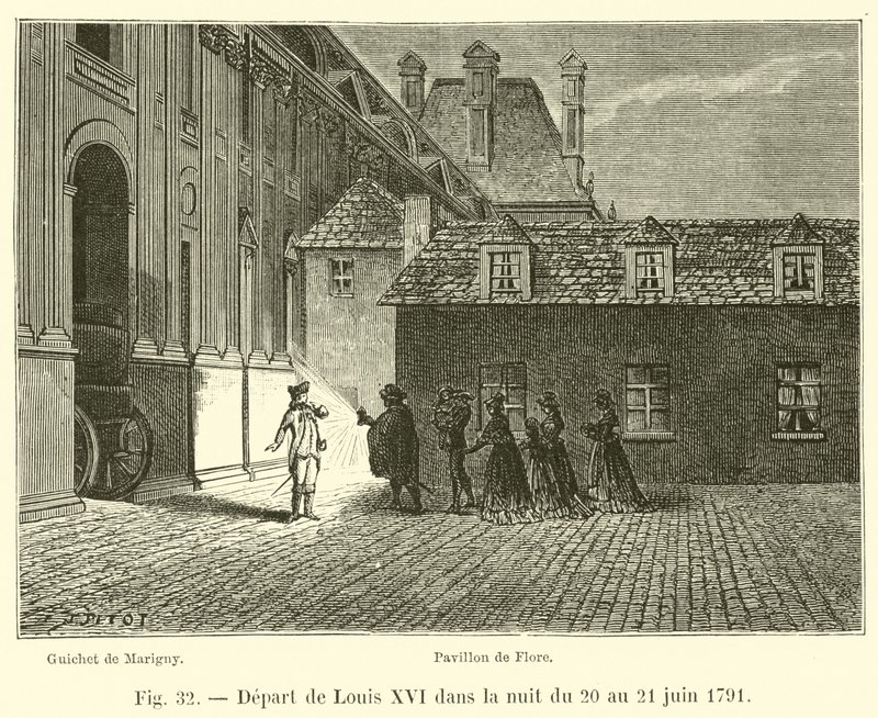 Odjezd Ludvíka XVI. v noci z 20. na 21. června 1791 od French School