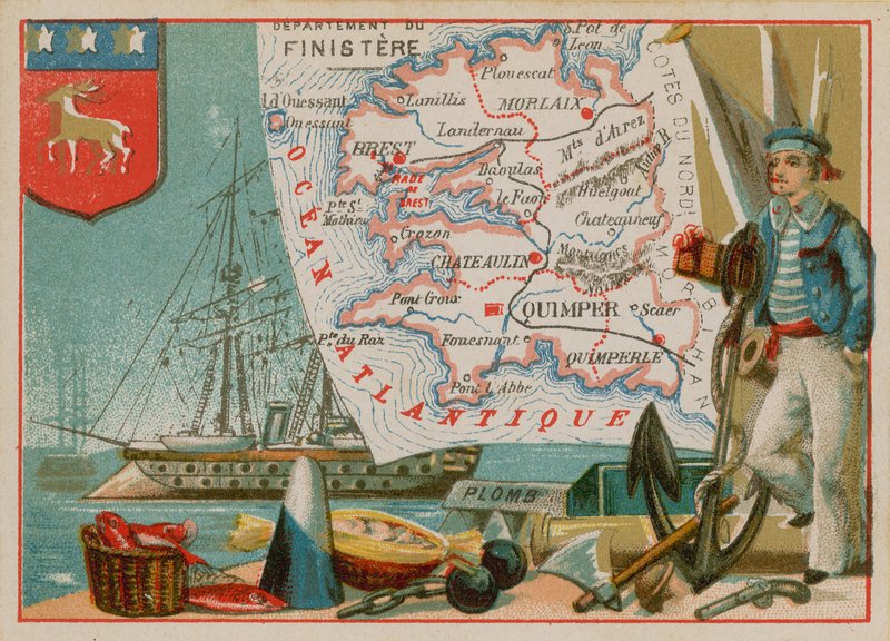 Department of Finistere v západní Francii od French School