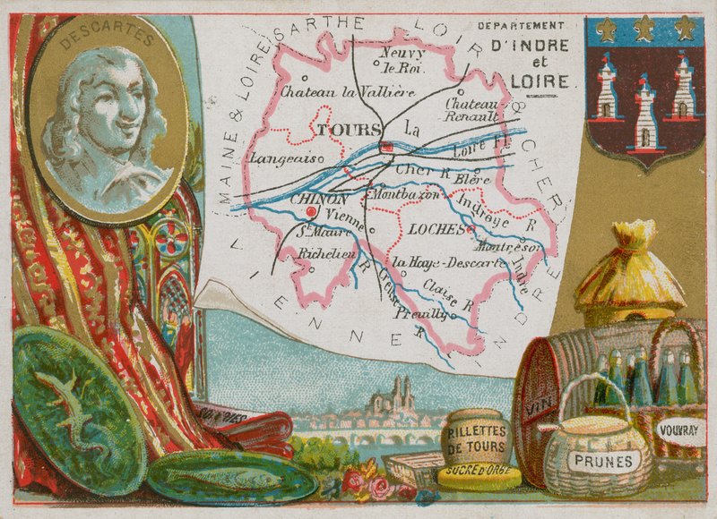 Departement Indre et Loire v západní střední Francii od French School