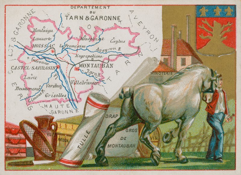 Departement Tarn et Garonne na jihozápadě Francie od French School