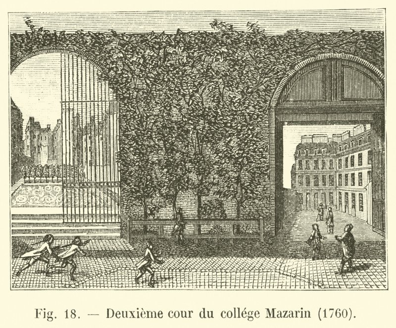 Druhé nádvoří koleje Mazarin, 1760 od French School